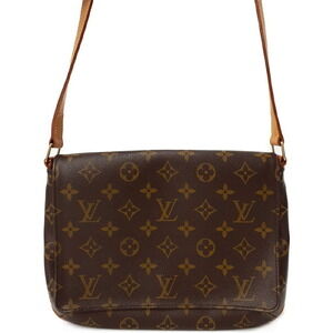 Louis Vuitton Monogram Leather Brown Musette Tango Long Shoulder Bag